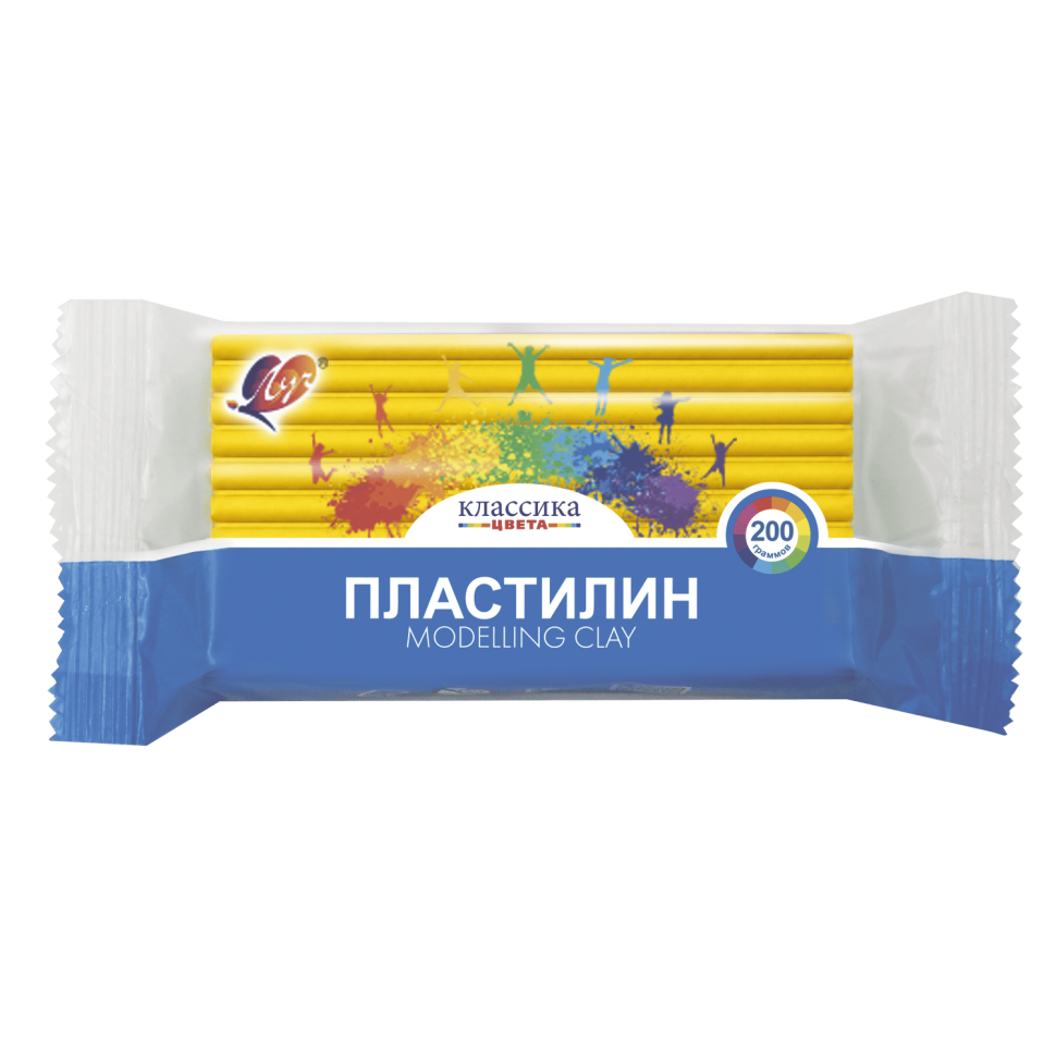 Пластилин Луч Классика желтый 200 гр.