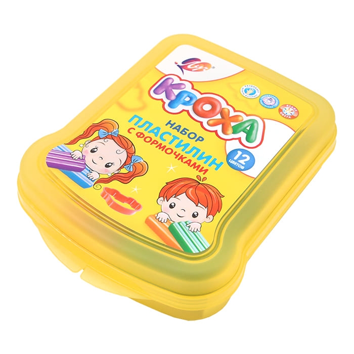 Пластилин классический Луч Кроха 12 цветов х 20 гр. + 6 формочек, артикул 35C 2312-08