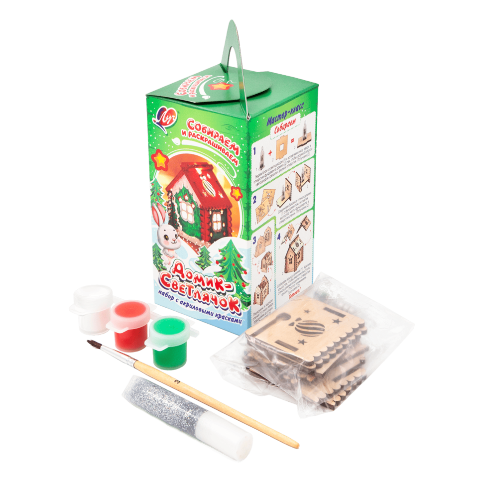 Набор для росписи акриловыми красками Луч Домик-светлячок артикул 35C 2331-08 Набор для росписи акриловыми красками Луч Домик-светлячок артикул 35C 2331-08
