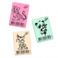 Ластик Луч Zoo Z1 35х25х8мм пастельный в ассортименте