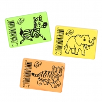 Ластик Луч Zoo Z2 35х25х8мм флуоресцентный в ассортименте