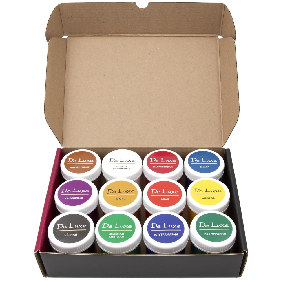 Гуашь Луч De Luxe 12 цветов х 40 мл, артикул 35С 2293-08 Гуашь Луч De Luxe 12 цветов х 40 мл, артикул 35С 2293-08