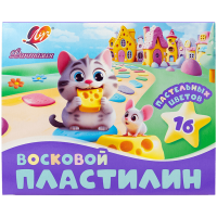 Пластилин Луч &quot;Фантазия&quot; пастельный 16 цветов х 15 гр. + стек