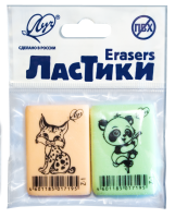 Набор ластиков Луч Zoo 35х25х8мм в ассортименте 2 шт 