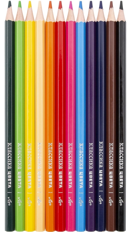 Карандаши цветные Луч Классика деревянные в тубусе с точилкой 12 цветов Карандаши цветные Луч Классика деревянные в тубусе с точилкой 12 цветов