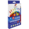 Карандаши цветные Луч Классика двусторонние утолщенные с точилкой 12 шт. / 24 цвета, артикул 35С 2317-08