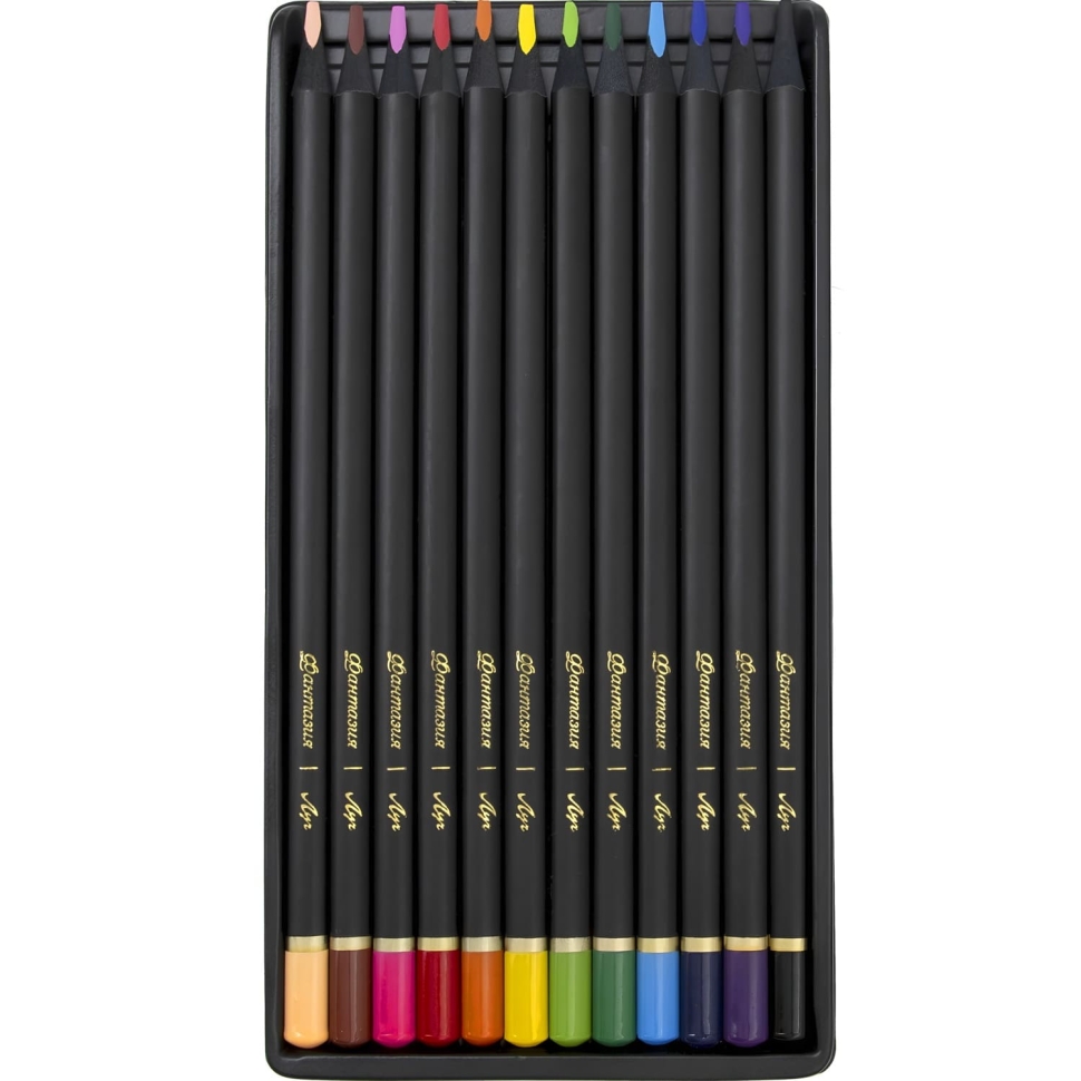 Карандаши цветные Луч "Фантазия" деревянные трехгранные 12 цветов, артикул 35С 2320-08