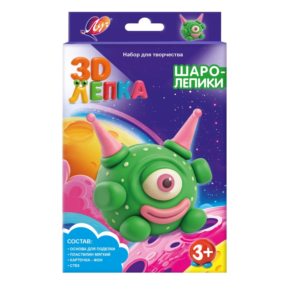 Набор для лепки Луч Кроха Шаролепики "Монстрик", артикул 35C 2329-08
